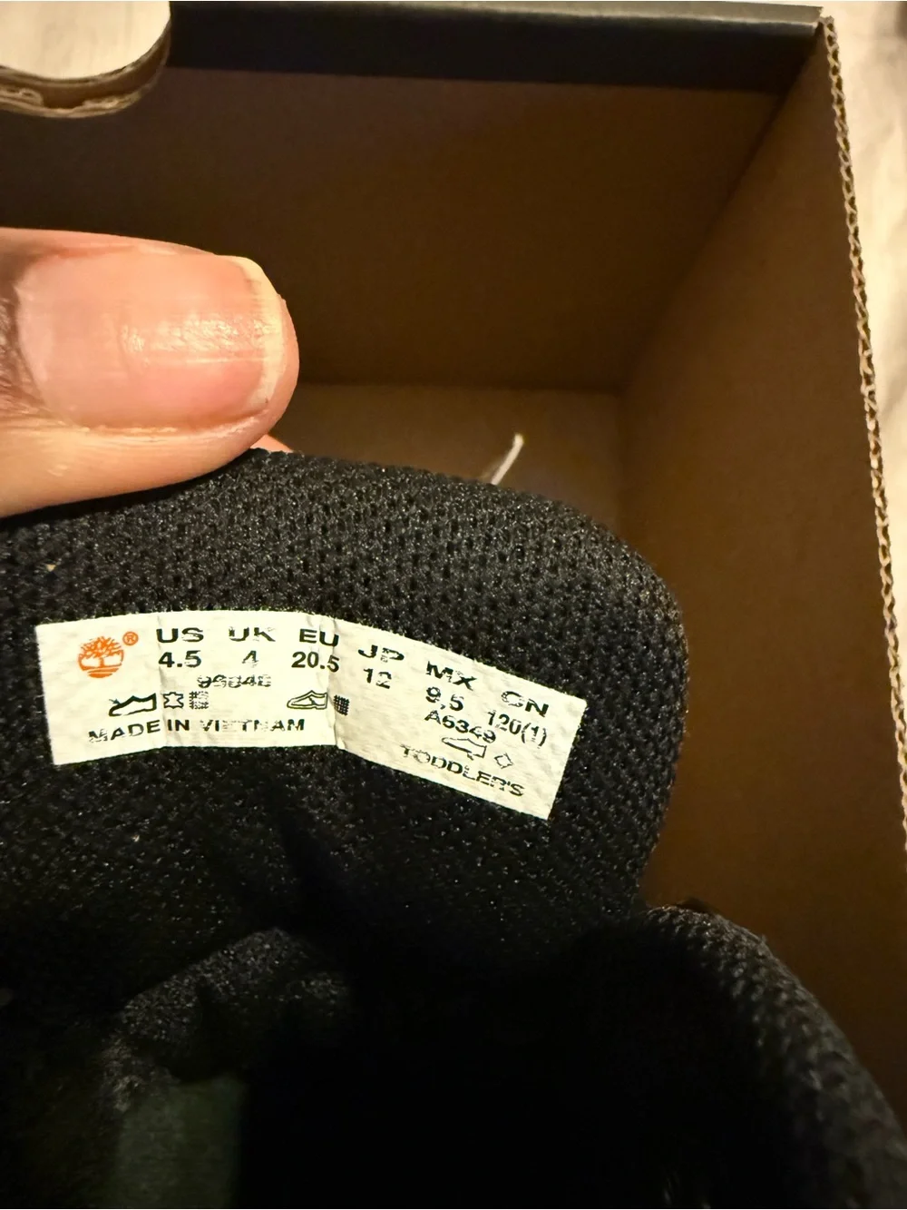 Timberland baby Black Lace-Up Hiking Boots